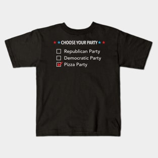 Choose Your Party: Republican Democratic Pizza Kids T-Shirt